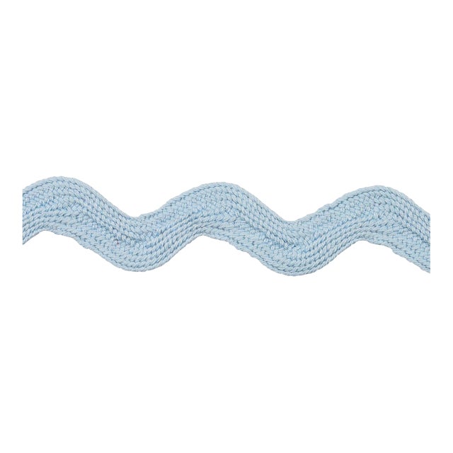 Sample - Schumacher Ric Rac Tape Large Tape in Pale Blue For Sale