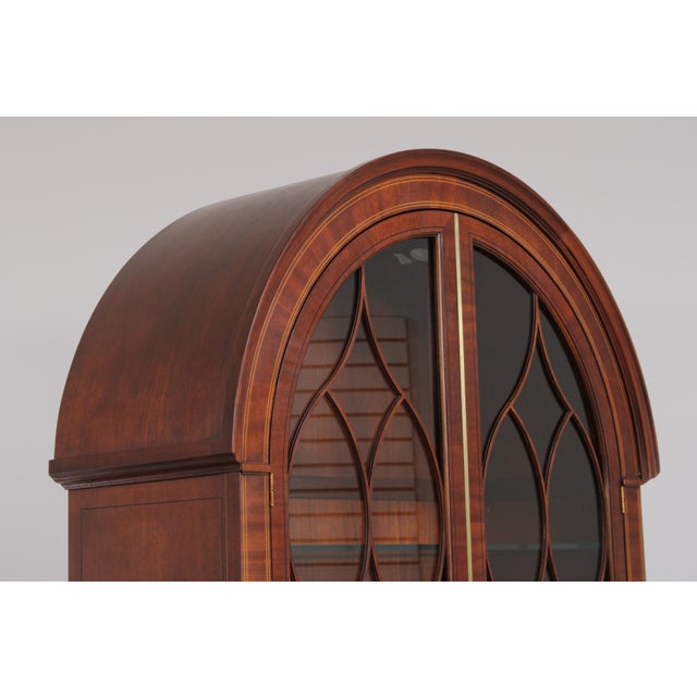 Brown Baker Historic Charleston Dome Top Mahogany China Cabinet For Sale - Image 8 of 18