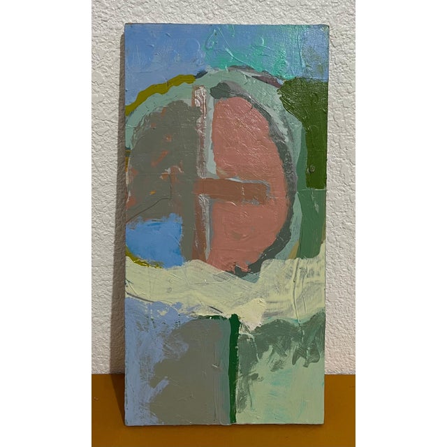 Edward Avedisian ( 1936-2007 ) 17.5 X 8.75 Oil paint on wood panel This is not signed on front. It bears his name verso....