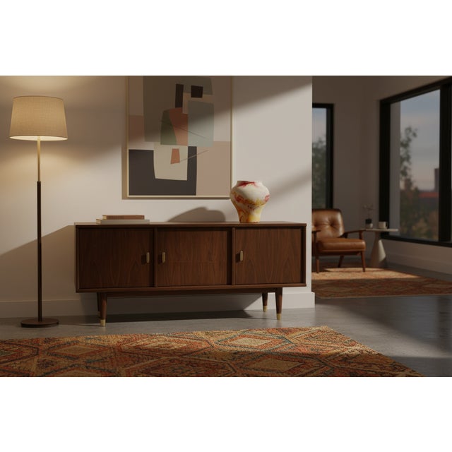 Orange Mid-Century Nemadji Marbled Art Pottery Vase – 5.5" Hand-Dipped Swirl For Sale - Image 8 of 8