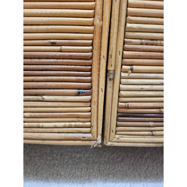 Vintage Pencil Reed Waterfall Double Dresser For Sale - Image 18 of 18
