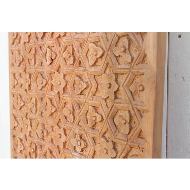 Brown Very Long Carved Wood Moorish Panel For Sale - Image 8 of 10