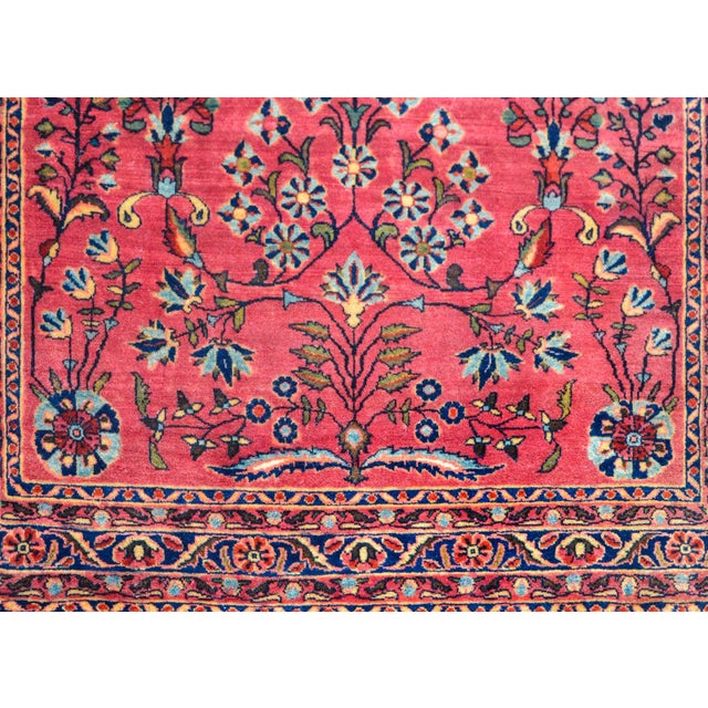 Raspberry Red Early 20th Century Sarouk Mohajeran Rug For Sale - Image 8 of 12