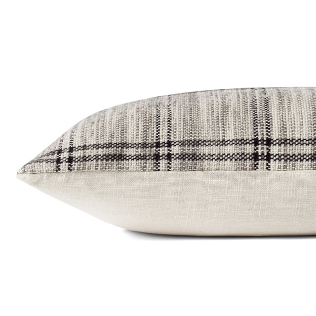 Contemporary Amber Lewis x Loloi Dalia Ivory / Granite 22'' x 22'' Cover with Down Pillow For Sale - Image 3 of 3