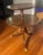 Vintage Solid Mahogany Two-Tier Dumbwaiter Accent Table With Brass Claw Feet, Walnut Finish For Sale - Image 4 of 7