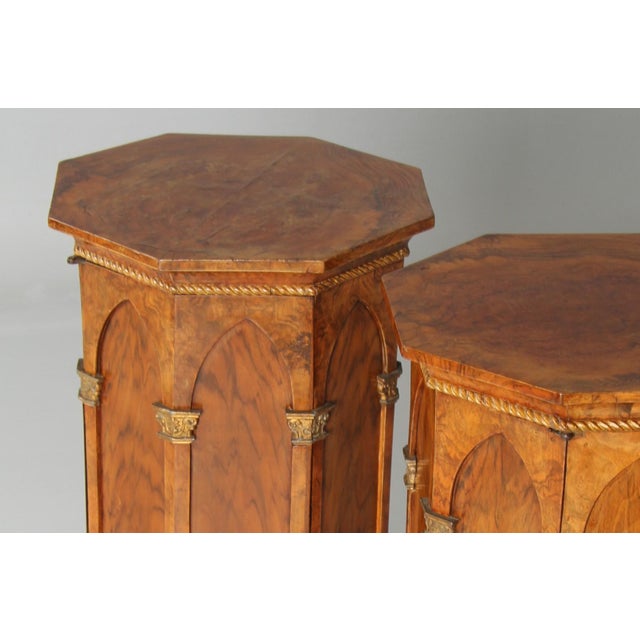 Early 19th Century Neo-Gothic Pedestals, 1800s, Set of 2 For Sale - Image 5 of 16