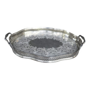 English Silver-Plated Gallery Tray