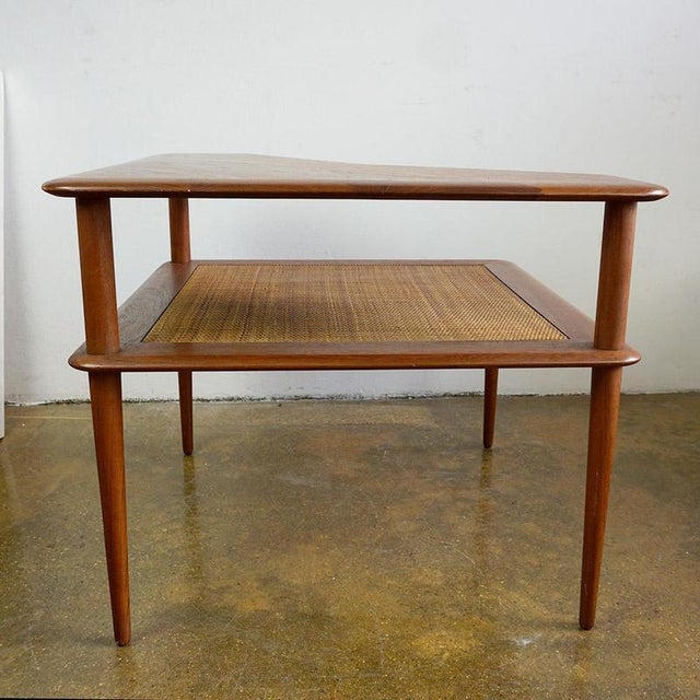 Brown Scandinavian Modern Minerva Side Table in Teak attributed to Peter Hvidt for Soborg Mobler, 1960s For Sale - Image 8 of 12