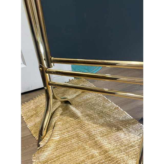 1960s Fabulous Hollywood Regency Brass Floor Mirror For Sale - Image 13 of 15