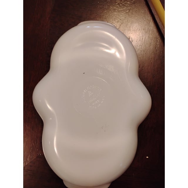 Anchor Hocking 1950s Anchor Hocking -Fire King Milk Glass Divided Platter For Sale - Image 4 of 5