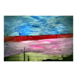 Nobuyoshi Araki, Untitled, Painted Photograph, Landscape by Nobuyoshi Araki