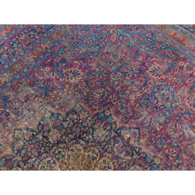 1920s Antique Persian Mashad Hand Made Rug. 8'8"x 11'4" For Sale - Image 9 of 13