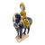 1980s Large Chinese Sancai Glazed Pottery Horse & Rider Sculpture Tang Style 17" For Sale