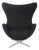 Vintage Egg Chair in Black Fabric by Arne Jacobsen, 2000s For Sale