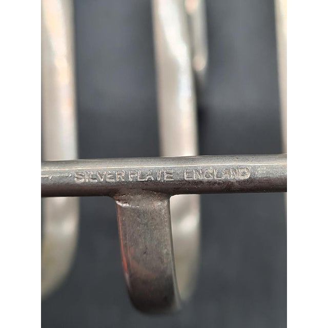 20th Century Silver-Plated Toast Rack, England, 1960s For Sale - Image 10 of 11