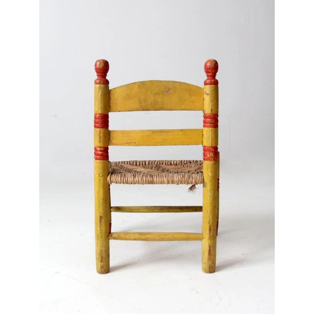 Vintage Mexican Folk Art Children's Chair For Sale - Image 4 of 12