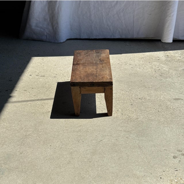 Small Antique Rectangular Four-Legged Teak Bench, Indonesia, 1980s For Sale - Image 14 of 18