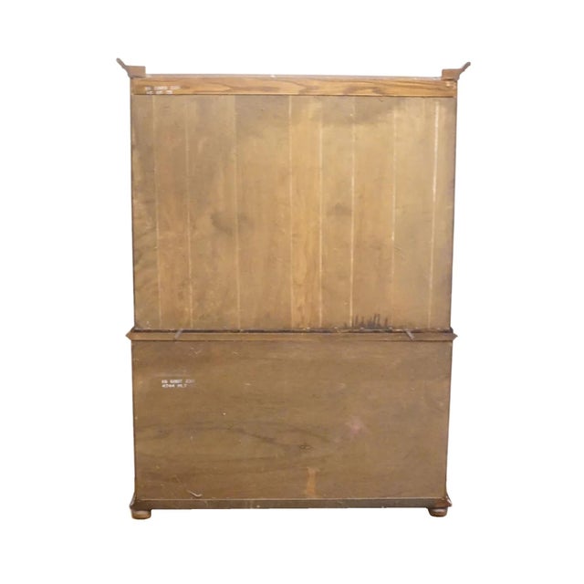 Ethan Allen Royal Charter Solid Oak 55" Buffet W. China Cabinet 16-6007 / 16-6009 For Sale - Image 12 of 13