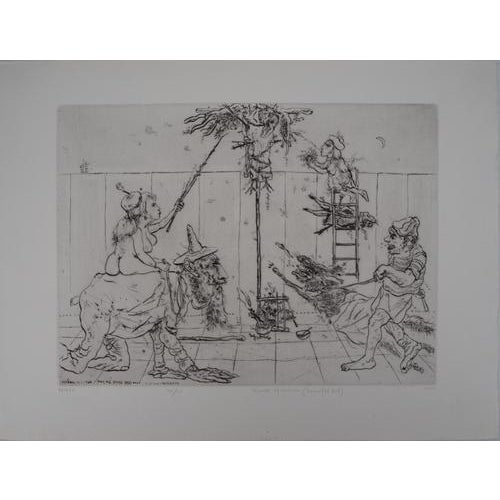 Mordecaï MOREH, Triumph of the woman, Etching For Sale