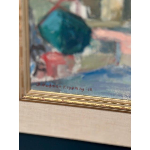 Ingrid Hedman Koppang, Urban Street, 1962, Oil on Canvas, Framed For Sale - Image 10 of 18