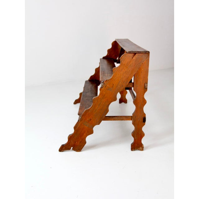 Brown Vintage Wooden Plant Stand Riser For Sale - Image 8 of 10