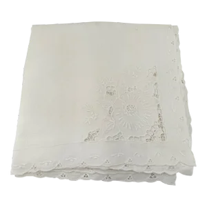 Handmade Linen Embroidered Dinner Napkins-A Set