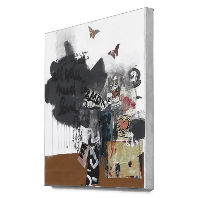 Subway Sonnet #134 All You Need - Mixed Media Street Art on Canvas Original Artwork by Susan Washington For Sale In Los Angeles - Image 6 of 9