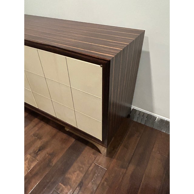 Brown Newell Design Studio Gazelle Modern Macassar and Parchment Sideboard For Sale - Image 8 of 17