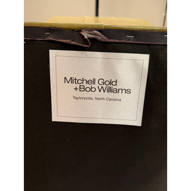 Animal Skin Mitchell Gold & Bob Williams Green Leather Chair For Sale - Image 7 of 7