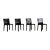 Black Leather Cab 412 Chairs attributed to Mario Bellini for Cassina, 1970s, Set of 4 For Sale
