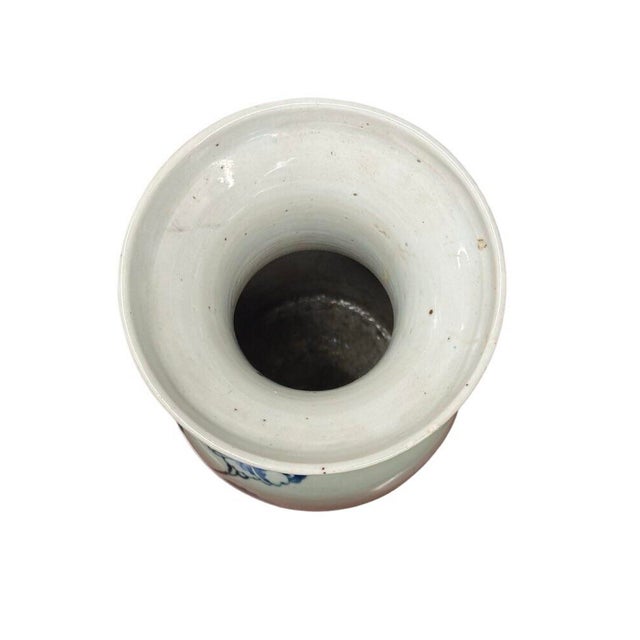 Pair of Late 19th Century Chinese Blue & Celadon Vases With Handles For Sale - Image 10 of 12