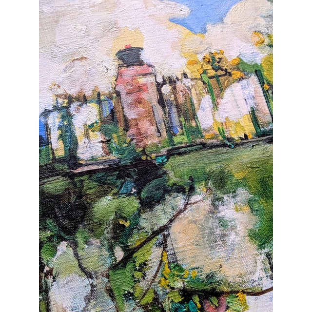 Philippe Cara-Costea, View from the Courtyard, 1974, Oil on Canvas For Sale - Image 4 of 12