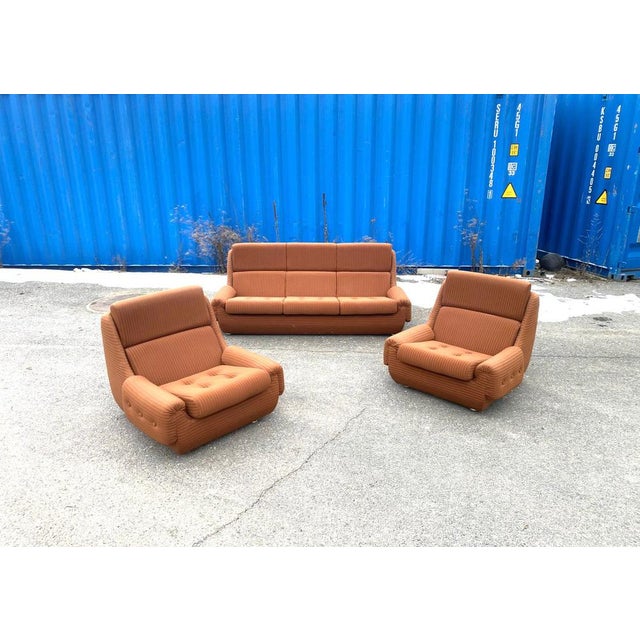 Mid-Century Sofa & Armchairs from Jitona, Czech, 1970s For Sale - Image 4 of 8