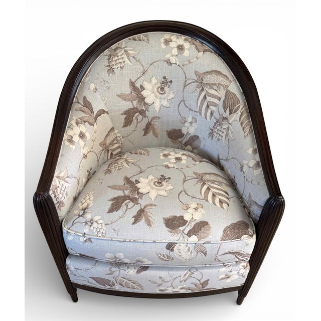 Thomasville Exposed Wood Art Deco Lounge Chairs, a Pair For Sale - Image 10 of 18