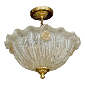 Murano Rugiadoso Glass Semi Flush Mount Pendant