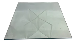 Mid-Century Modern Lucite X Base Coffee Table