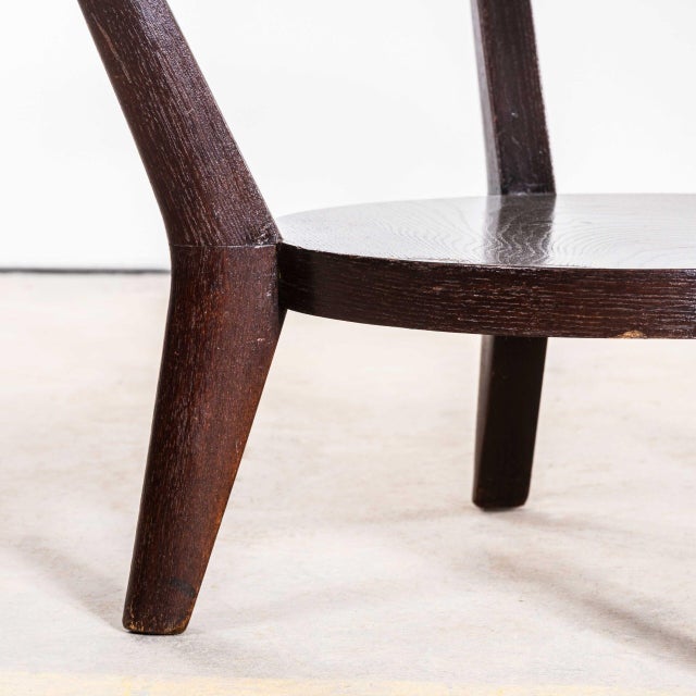 Wood Round Glass Occasional Table by Kozelka and Kropacek for Interieur Praha, 1950s For Sale - Image 7 of 8