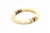 Metal 1970s Bone Bangle Bracelet With Gold-Tone Accents For Sale - Image 7 of 10