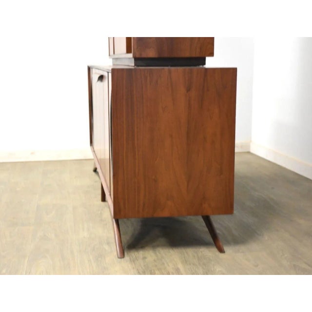 1960s Refinished Walnut Vladimir Kagan Style Sideboard Credenza For Sale In Boston - Image 6 of 10