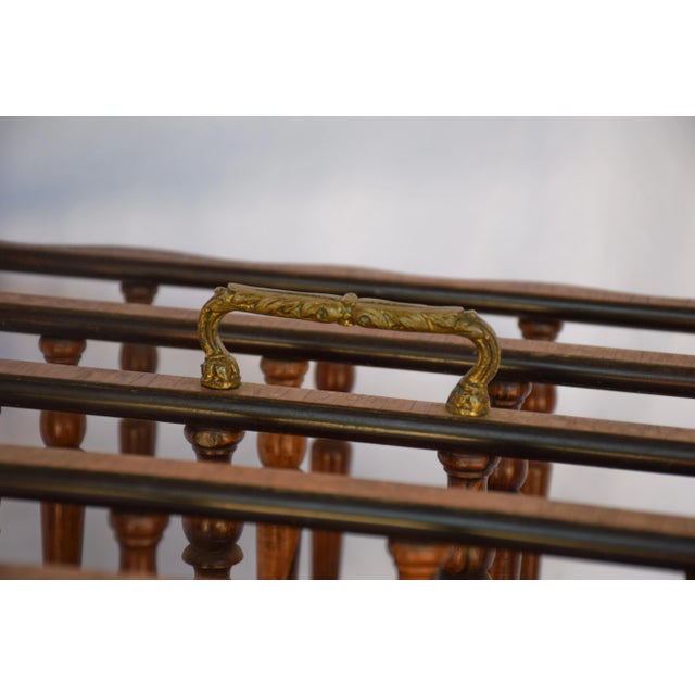 Wood English Magazine Rack For Sale - Image 7 of 11