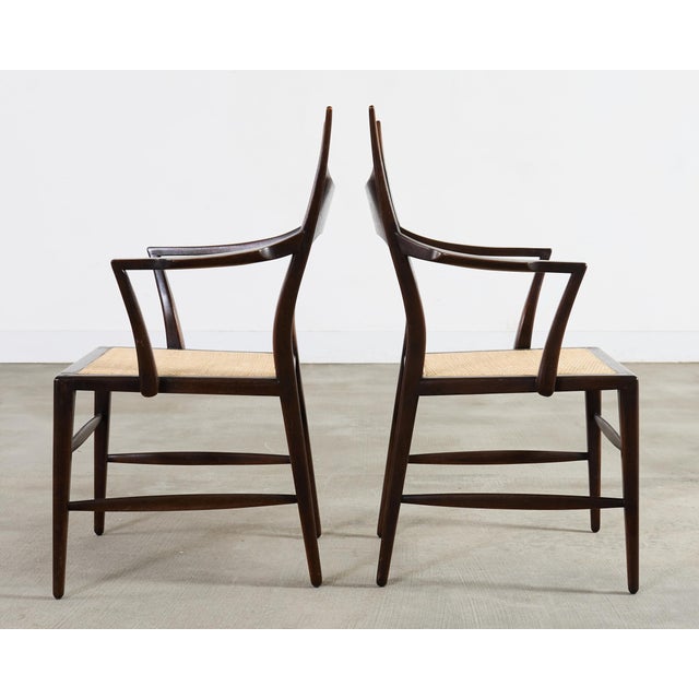 Mid 20th Century Set of Four Antler Dining Chairs by Edward Wormley for Dunbar For Sale - Image 5 of 18