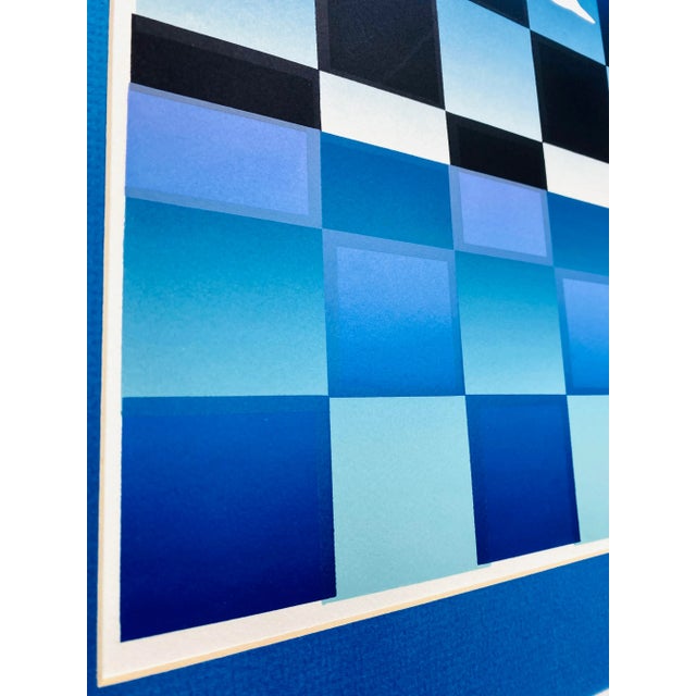 1990s Surrealist Geometric Painting by Betsy Hagger in the Style of Rene Magritte For Sale - Image 4 of 12