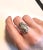 Platinum Antique Edwardian ring with diamonds. Size 6.5