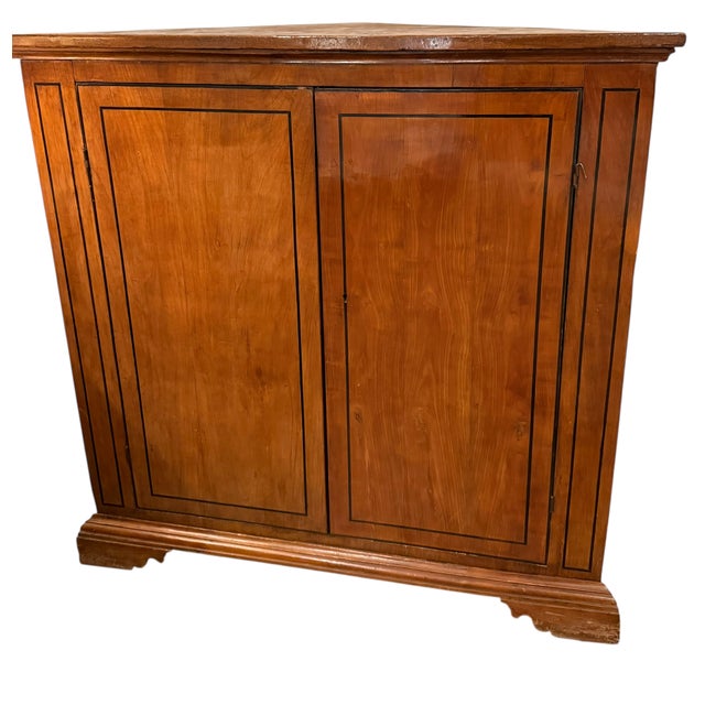 Late 18th Century Antique 18th C Directoire Style Mahogany Corner Cabinet For Sale - Image 5 of 5