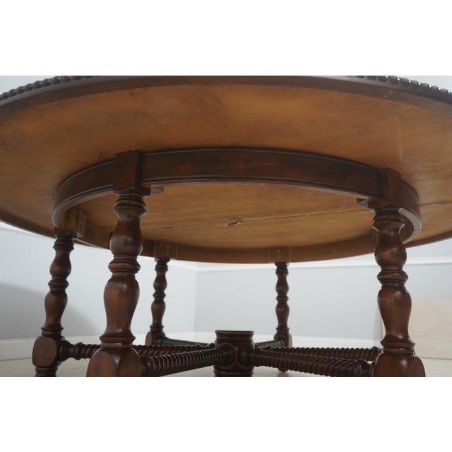 Large Round Barley Twist Mahogany Dining Table For Sale - Image 14 of 14
