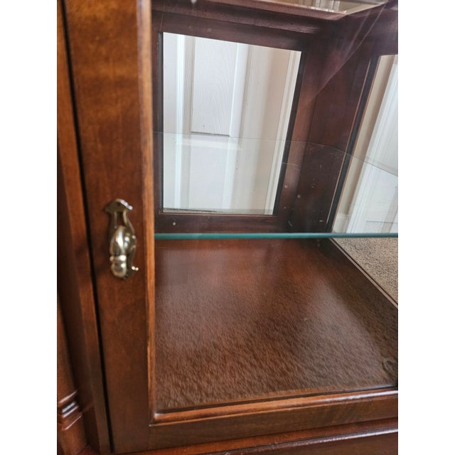 Lighted Glass Table Curio China Display Table Cabinet For Sale - Image 9 of 13