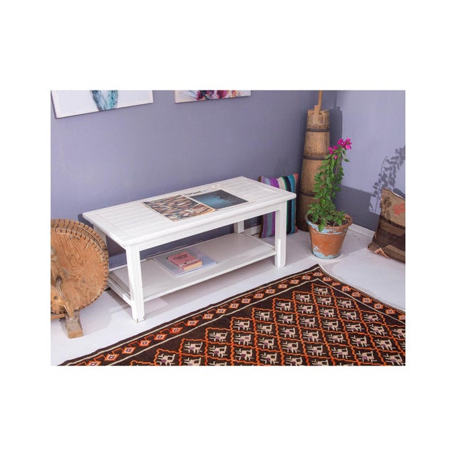 Mid-Century Modern Vintage Unique Turkish Kars Kilim Rug - 5`3" X 10`4" For Sale - Image 3 of 6