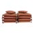 Pair of 1990s Matching Custom-Made Pillow Stacked Ottomans on Casters With Tassels For Sale