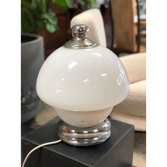 1960s Italian Double White Orb Lamp For Sale - Image 4 of 6