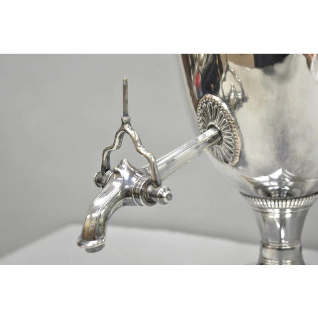 Antique English Regency Silver Plated Trophy Cup Urn Coffee Beverage Samovar For Sale In Philadelphia - Image 6 of 18